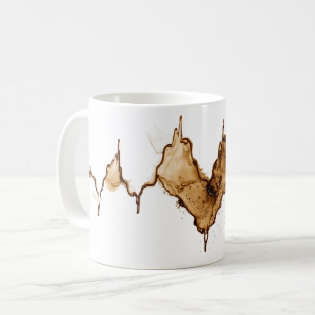 ECG Kaffeestain Kunst Pflege Kaffeetasse (Vorderseite Links)