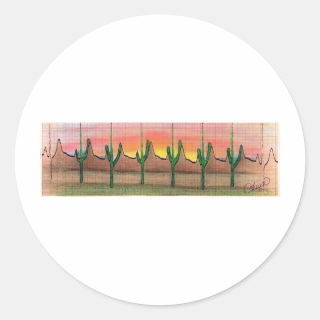 ECGdesign Runder Aufkleber (Vorderseite)