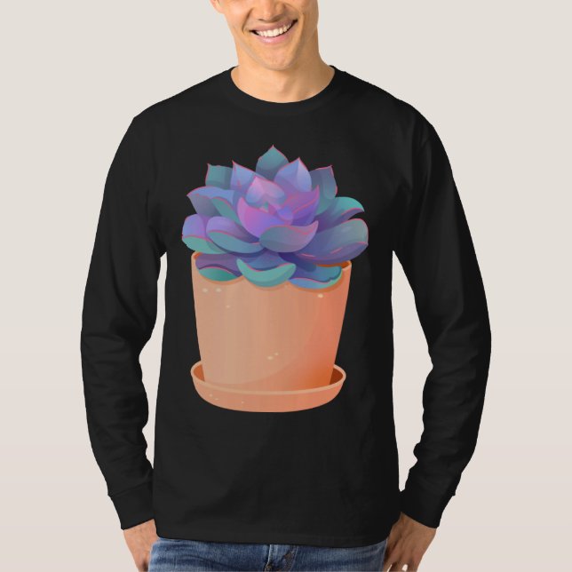 Echeveria Perle von Nurnberg Succulent Plan Women T-Shirt (Vorderseite)