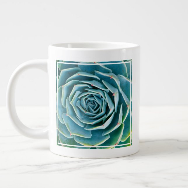 Echeveria-Rosette, Geheimgarten von Marrakesch Jumbo-Tasse (Links)