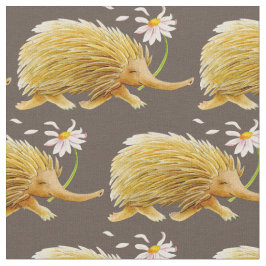 Echidna Aquarellfarben-Muster Kinderzimmer Stoff