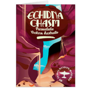Echidna Chasm Cartoon Reiseplakat