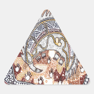 Echidna Dreaming Dreieckiger Aufkleber