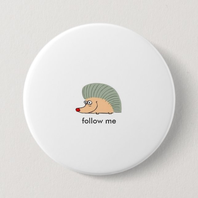Echidna ish Cartoon 03 IGEL, Follow-me Button (Vorderseite)