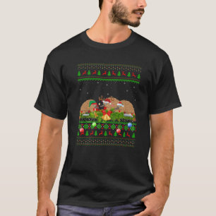 Echidna Lover Xmas Licht Santa Ugly Echidna Chr T-Shirt