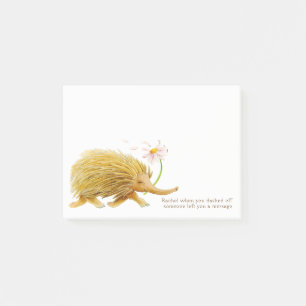 Echidnas whimsy Aquarellfarben-Post, die er notier Post-it Klebezettel