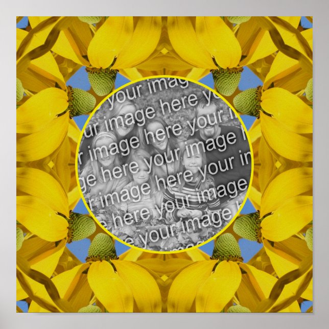 Echinacea Blume Natur Kunst erschaffen Ihr eigenes Poster (Vorne)