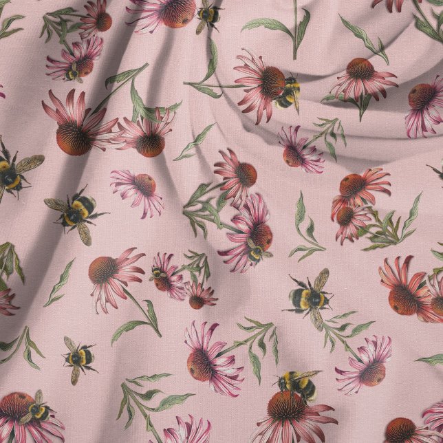 Echinacea Coneflowers Pink Seamless pattern Stoff (Von Creator hochgeladen)