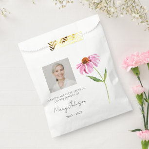 Echinacea Einfaches Foto-Trauer-Samenbild Geschenktütchen