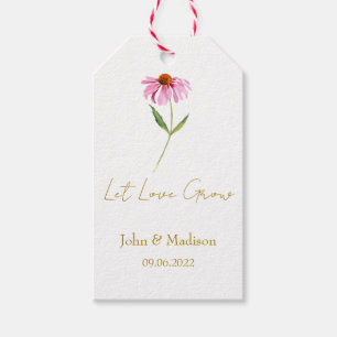 Echinacea   Lass Liebe wachsen Hochzeitssamen  Geschenkanhänger