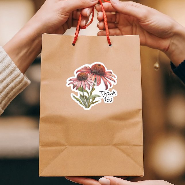 Echinacea Lila Coneflower Vielen Dank Aufkleber (Von Creator hochgeladen)