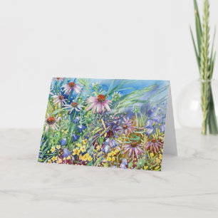 "Echinacea Meadow" Blank Notecard Dankeskarte