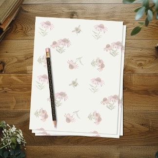 Echinacea-Sonnenhut-Muster-Binderpapier
