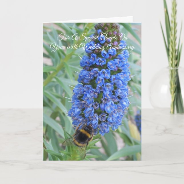 Echium Personalisiert 65. Hochzeitstag Karte (Vorderseite)