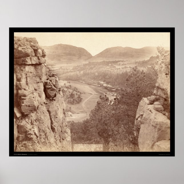 Echo Canyon durch Sioux Pass SD 1891 gesehen Poster (Vorne)
