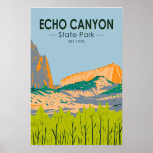 Echo Canyon State Park Nevada Vintage auf Deutsch Poster