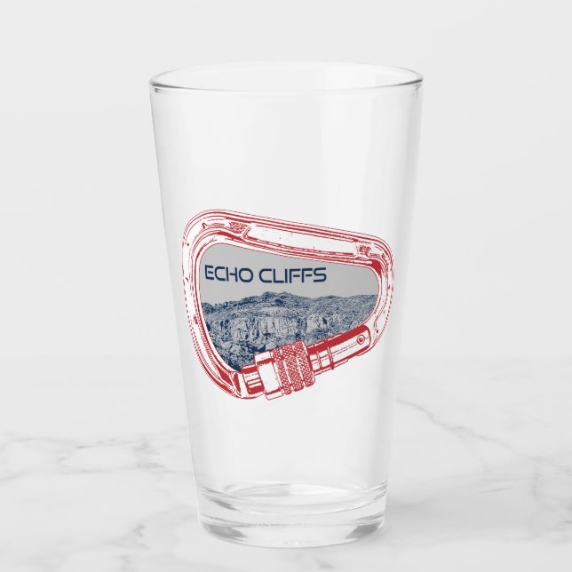 Echo Cliffs California Rock Climbing Carabiner Glas (Vorderseite)