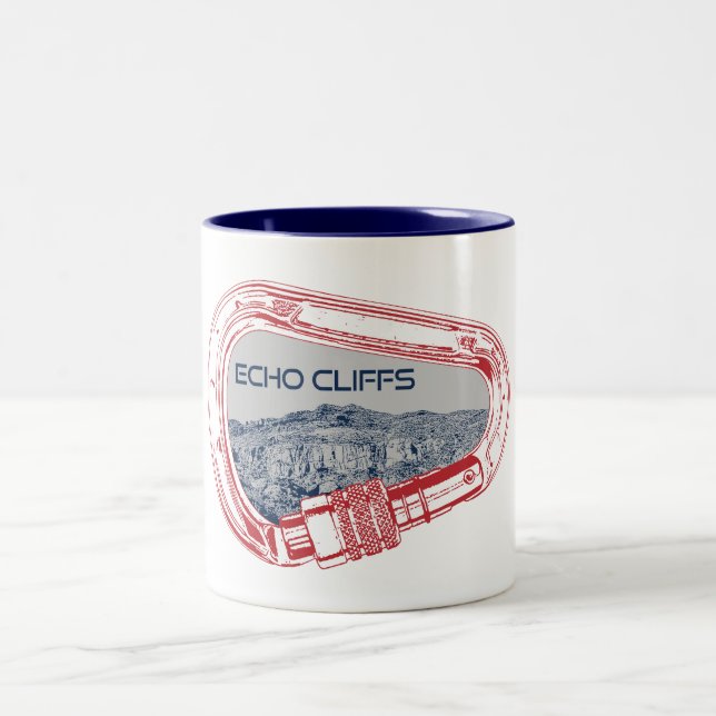 Echo Cliffs California Rock Climbing Carabiner Zweifarbige Tasse (Mittel)