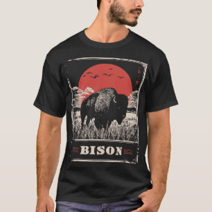 Echo der Prärie: Bison-Zukunftsreliquie T-Shirt