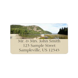 Echo Lake Beach im Acadia National Park Adressaufkleber