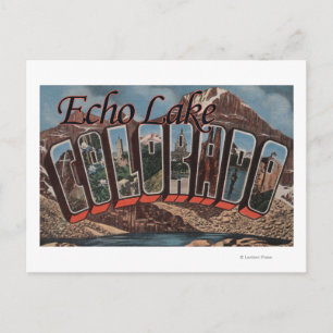 Echo Lake, Colorado - Große Letter Scenes Postkarte