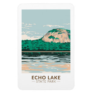 Echo Lake Staat Park New Hampshire Vintag Magnet