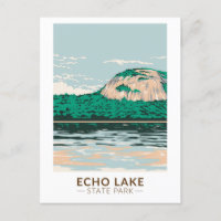 Echo Lake Staat Park New Hampshire Vintag