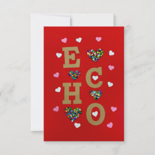 ECHO-Liebe Dankeskarte