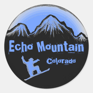 Echo Mountain Colorado Snowboarder Sticker
