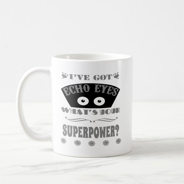 Echo mustert die Supermacht (grau) Tasse (Links)