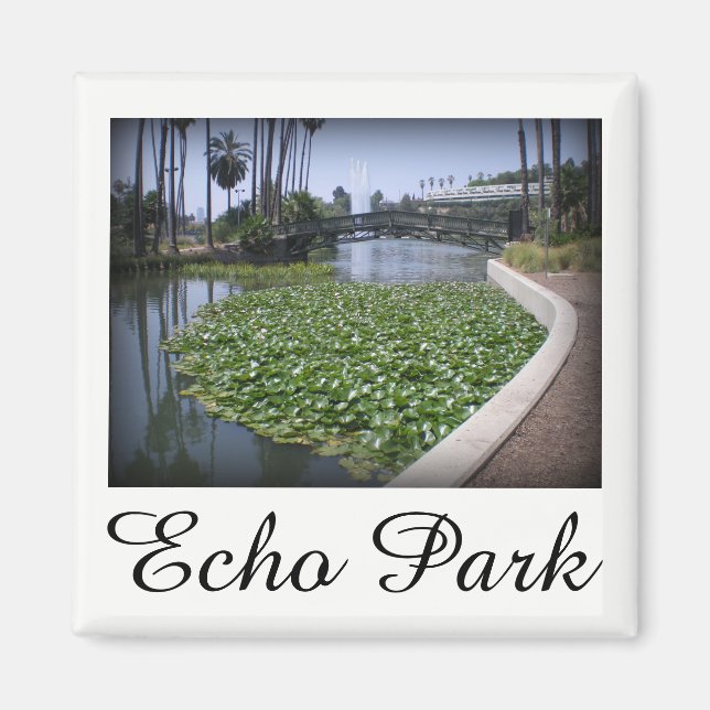 Echo Park Lake in Los Angeles, Kalifornien Magnet (Vorne)