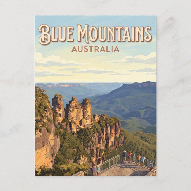 Echo Point Australien Postkarte (Vorderseite)