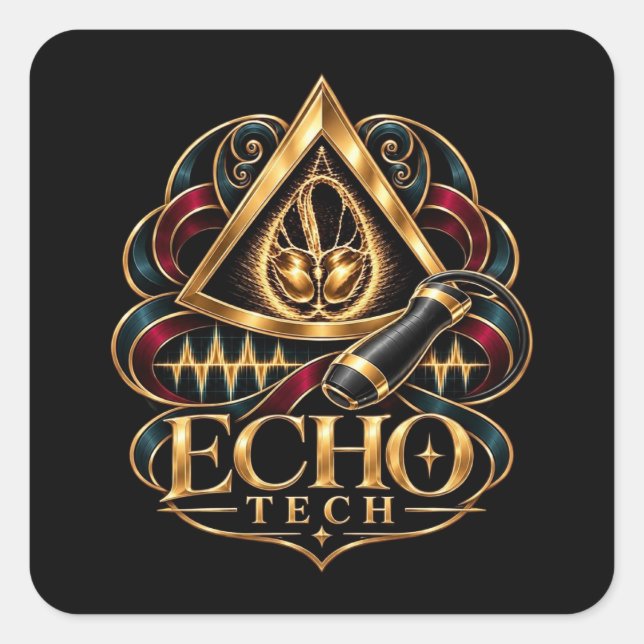 Echo Tech - Echokardiograph - Sonographiker Quadratischer Aufkleber (Vorderseite)