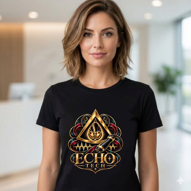 Echo Tech - Echokardiograph - Sonographiker T-Shirt (Echo Tech Cardiac Sonographer Echocardiographer T Shirt Gold heart)