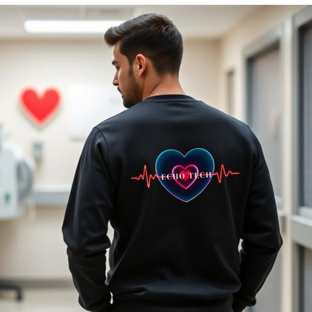 Echo Tech | Heartbeat | Heart with EKG Sweatshirt (Echo Tech | Heartbeat | Heart with EKG Sweatshirt)