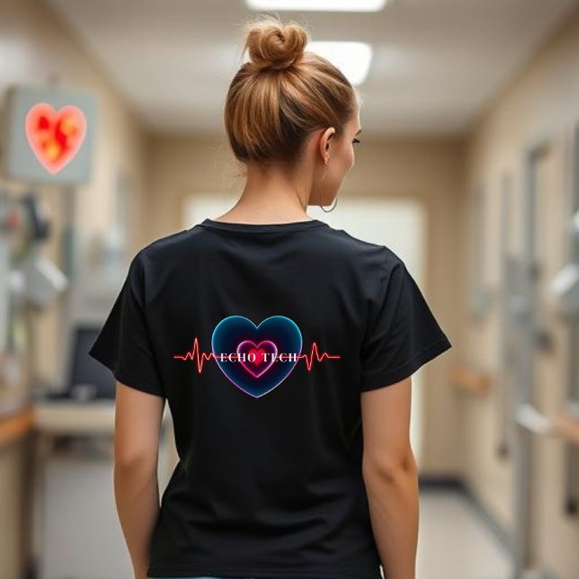 Echo Tech | Heartbeat | Heart with EKG T-Shirt (Echo Tech | Heartbeat | Heart with EKG T-Shirt)