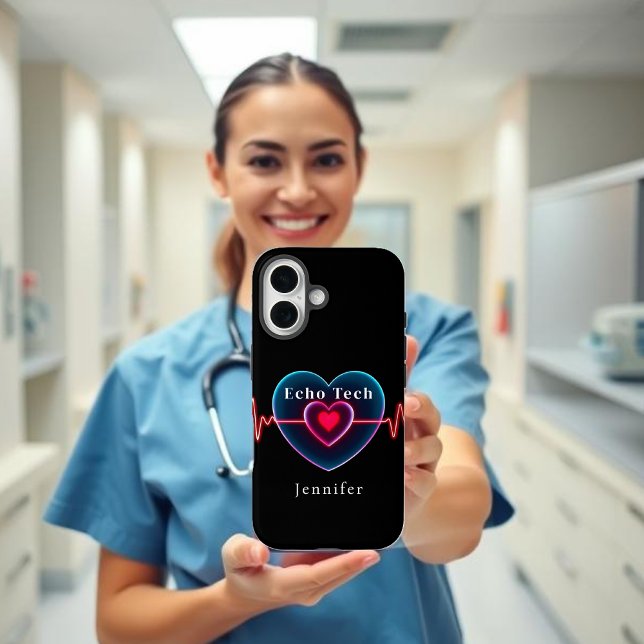 Echo Tech Heartbeat | Herz mit EKG Case-Mate iPhone Hülle (Echo Tech Heartbeat | Heart with EKG Case-Mate iPhone Case)