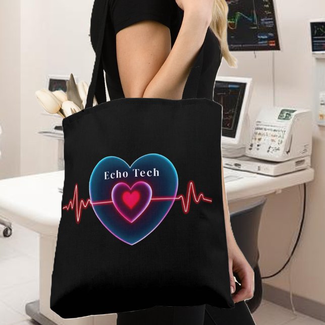 Echo Tech | Herzschlag | EKG (Echo Tech _ Heartbeat _ EKG Tote Bag )