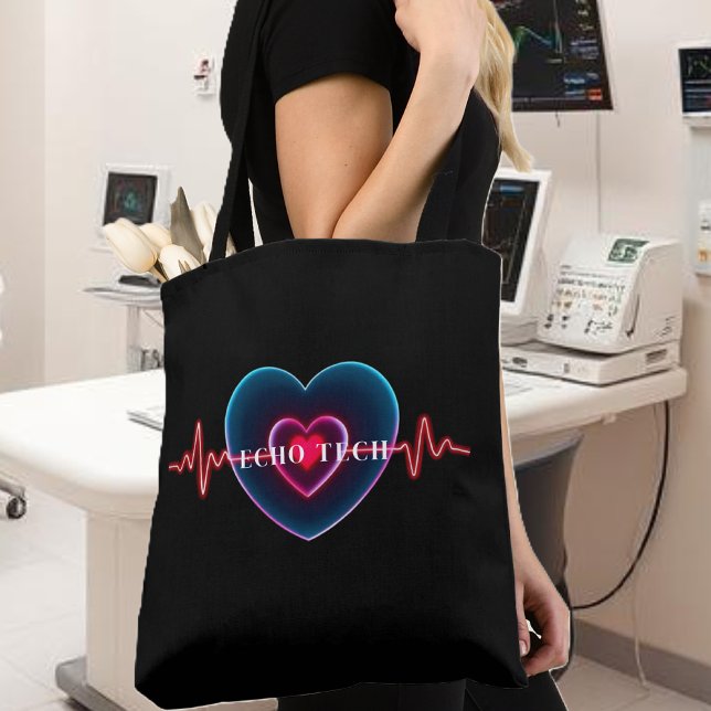 Echo Tech | Herzschlag | EKG (Echo Tech _ Heartbeat _ EKG Tote Bag- Cardiac Sonographer)
