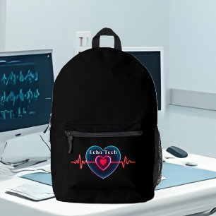Echo Tech Herzschlag EKG Bedruckter Rucksack