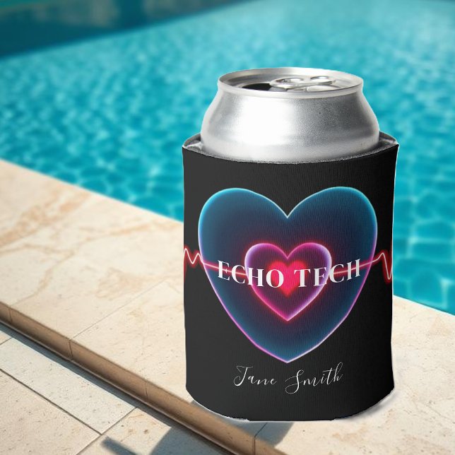 Echo Tech | Herzschlag | EKG Dosenkühler (Echo Tech _ Heartbeat _ EKG Can Cooler)