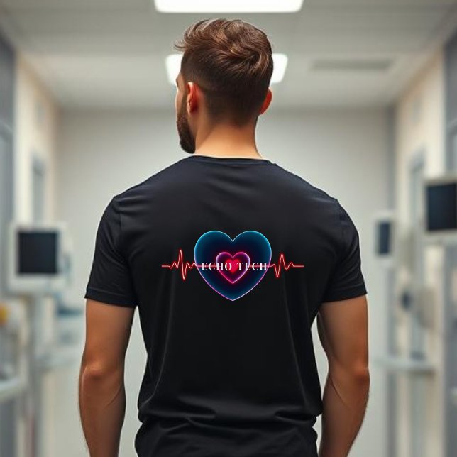 Echo Tech | Herzschlag | Herz mit EKG T-Shirt (Echo Tech | Heartbeat | Heart with EKG T-Shirt)