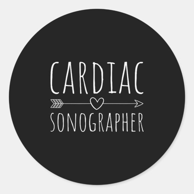 Echo Tech, Rs, Herz-Sonographer  Runder Aufkleber (Vorderseite)