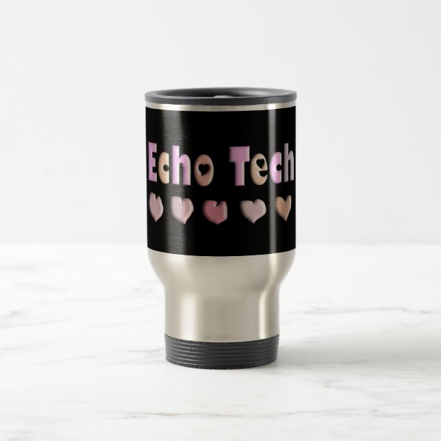 Echo-Technologie ROSA-HERZEN Entwurfs-Geschenke Reisebecher (Mittel)