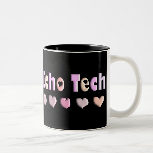 Echo-Technologie ROSA-HERZEN Entwurfs-Geschenke Zweifarbige Tasse (Rechts)
