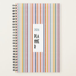 Echo Trails 2026 Planner – Multicolor Stripes Planer