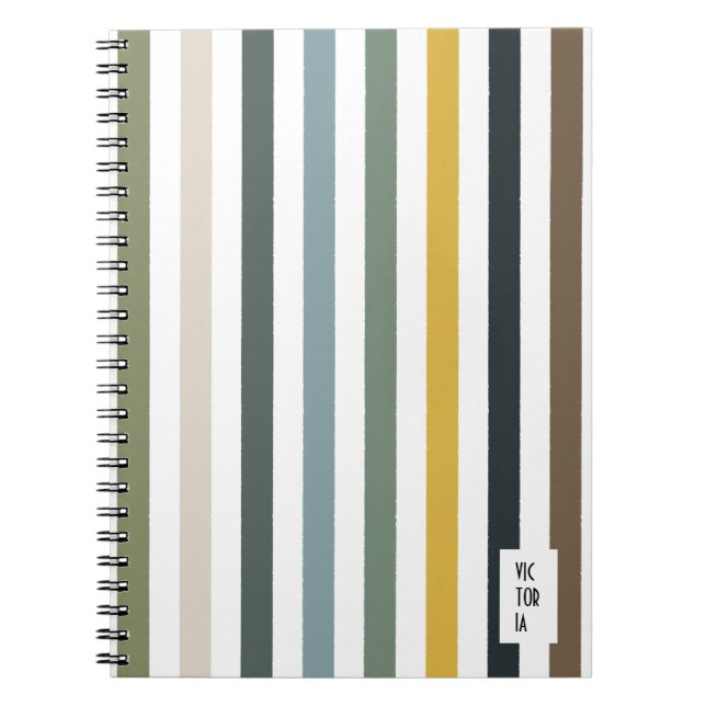Echo Trails Blue/Green Hues Strip Journal Notizblock (Vorderseite)