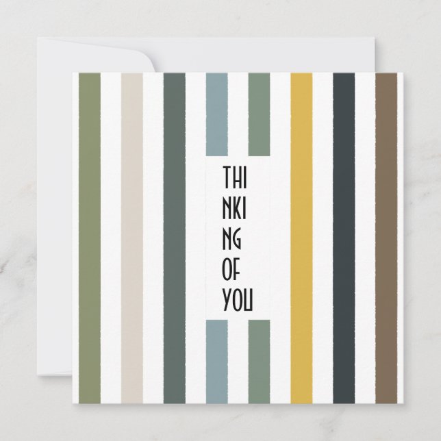 Echo Trails Custom Card - Blue/Green Hues Stripes Einladung (Vorderseite)