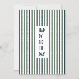 Echo Trails Custom Card - Matcha Green Strips Feiertagskarte