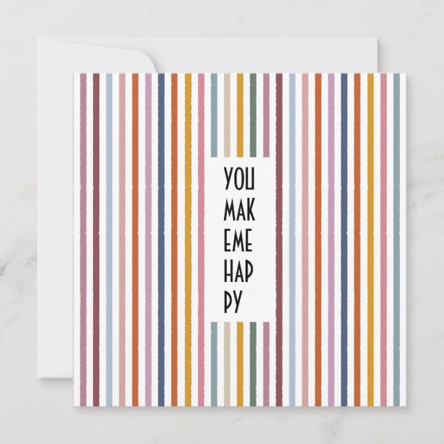 Echo Trails Custom Card - Multicolor Stripes Einladung (Vorderseite)